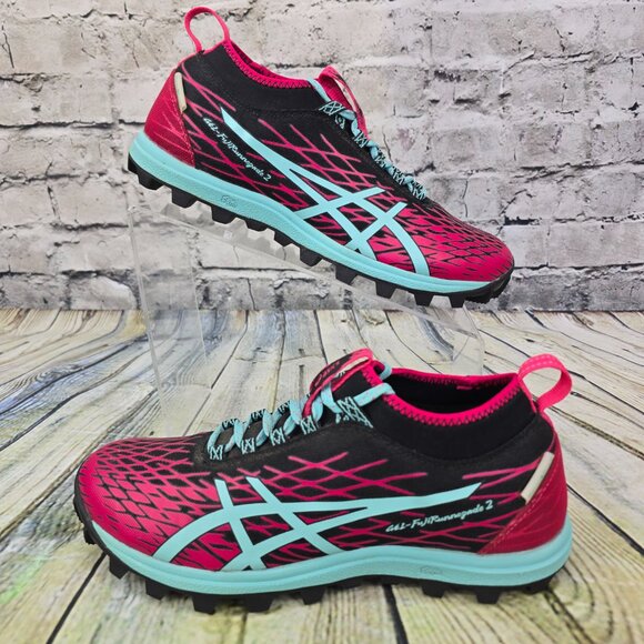 Asics Gel-Fuji Runnegade 2 Women's 8 Pink Black Trail Running Shoes OCR Sneakers - Picture 2 of 11